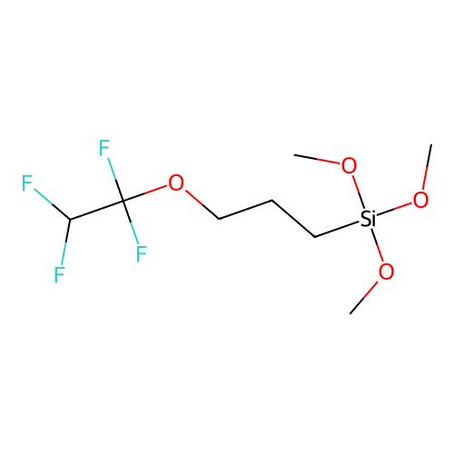 Trimethoxy(3-(1,1,2,2-tetrafluoroethoxy)propyl)silane structure