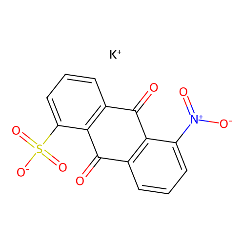 Potassium 9,10-dihydro-9,10-dioxo-5-nitroanthracene-1-sulphonate structure