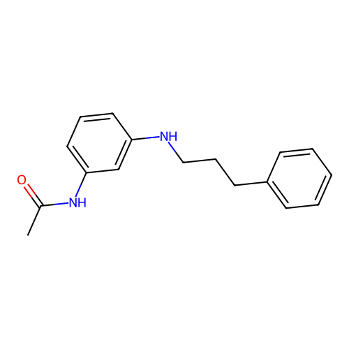 N-[3-[(3-phenylpropyl)amino]phenyl]acetamide structure