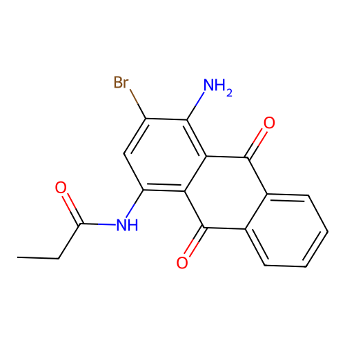N-(4-Amino-3-bromo-9,10-dihydro-9,10-dioxoanthryl)propionamide structure