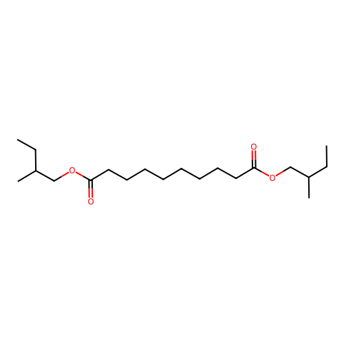 Bis(2-methylbutyl) sebacate structure