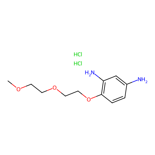 4-(2-(2-Methoxyethoxy)ethoxy)benzene-1,3-diamine dihydrochloride structure