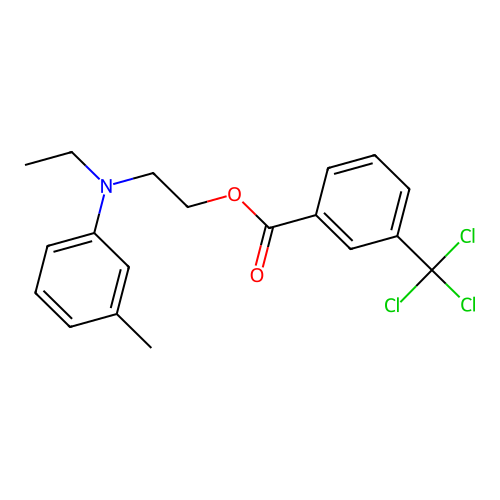 2-(Ethyl(3-methylphenyl)amino)ethyl 3-(trichloromethyl)benzoate structure