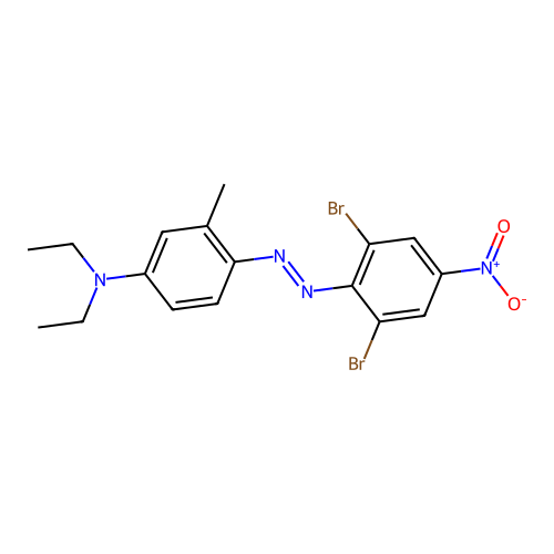 4-((2,6-Dibromo-4-nitrophenyl)azo)-N,N-diethyl-m-toluidine structure