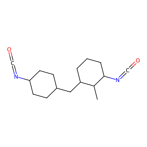 1-Isocyanato-3-[(4-isocyanatocyclohexyl)methyl]-2-methylcyclohexane structure