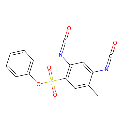 Phenyl 2,4-diisocyanato-5-methylbenzenesulphonate structure