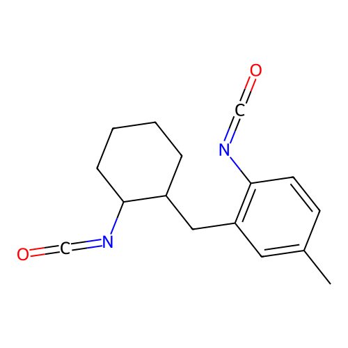 2-((2-Isocyanatocyclohexyl)methyl)-p-tolyl isocyanate structure