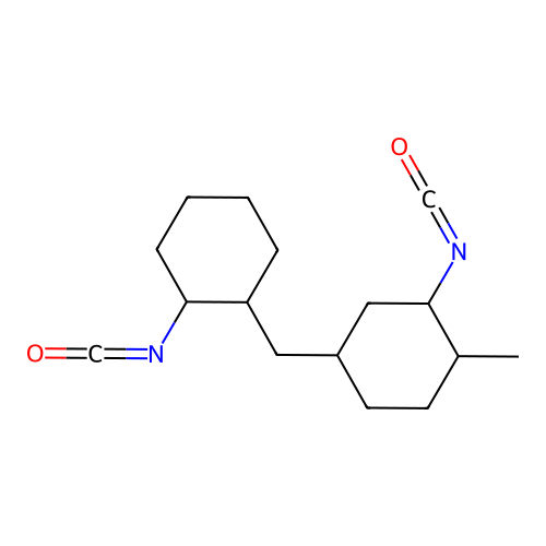 2-Isocyanato-4-((2-isocyanatocyclohexyl)methyl)-1-methylcyclohexane structure