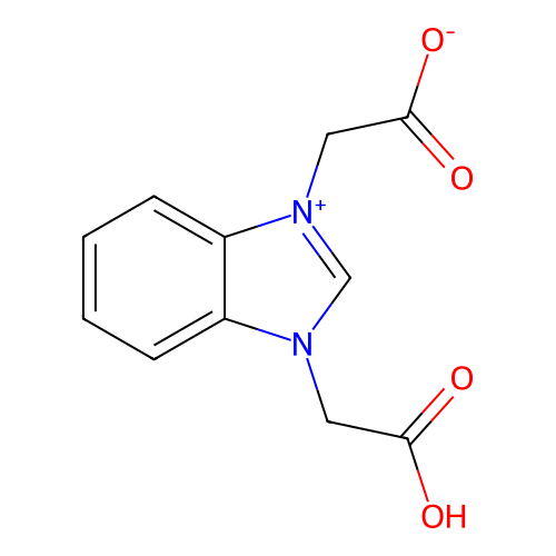 1,3-bis(carboxymethyl)-1H-1,3-benzodiazol-3-ium structure