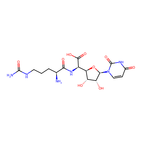 1-(5'-(L-Citrullyamino)-5'-deoxy-alpha-L-talofuranosyluronic acid)uracil structure