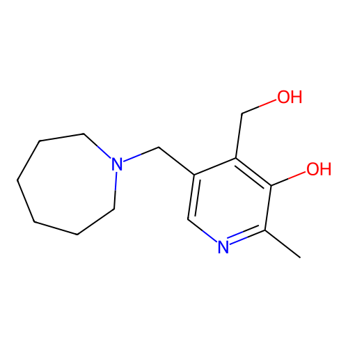 5-(Azepan-1-ylmethyl)-4-(hydroxymethyl)-2-methylpyridin-3-ol structure