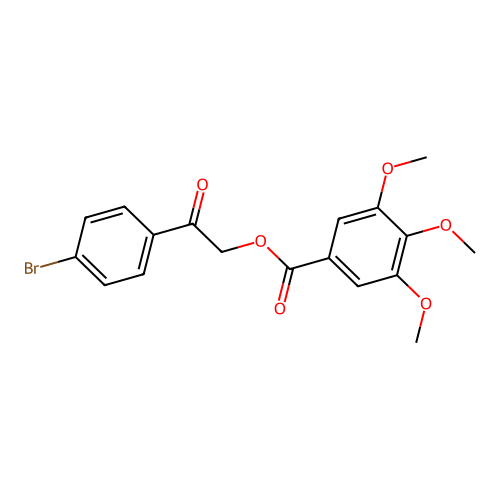 2-(4-Bromophenyl)-2-oxoethyl 3,4,5-trimethoxybenzoate structure