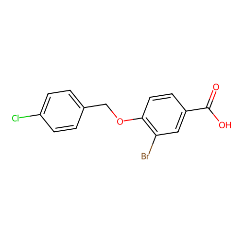 3-bromo-4-[(4-chlorophenyl)methoxy]benzoic Acid structure