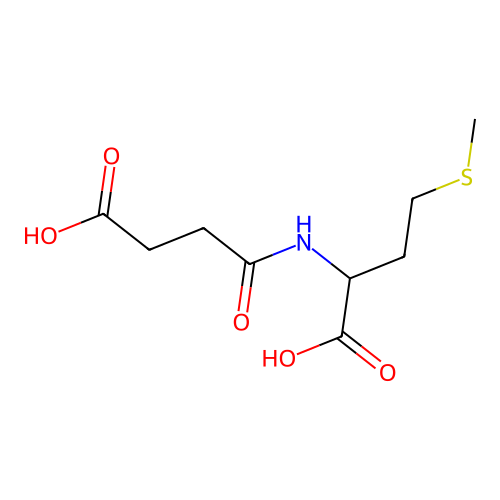 N-(3-Carboxy-1-oxopropyl)-DL-methionine structure