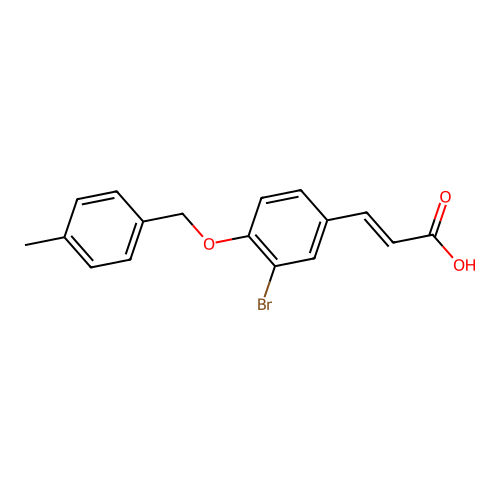 3-[3-Bromo-4-[(4-methylphenyl)methoxy]phenyl]prop-2-enoic acid structure