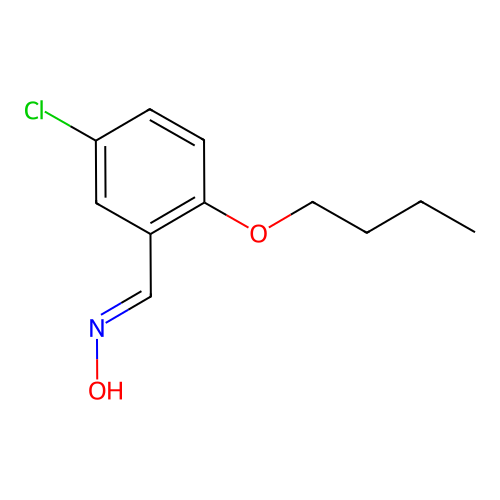 N-[(2-butoxy-5-chlorophenyl)methylidene]hydroxylamine structure