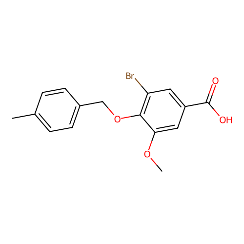 3-bromo-5-methoxy-4-[(4-methylphenyl)methoxy]benzoic Acid structure