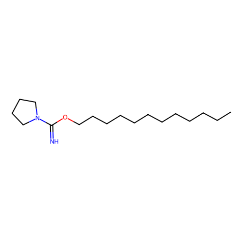 Dodecyl pyrrolidine-1-carboximidate structure