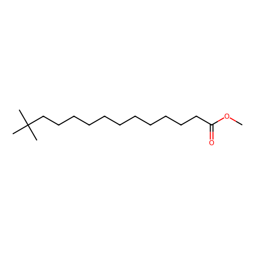 Tetradecanoic acid, 13,13-dimethyl-, methyl ester structure