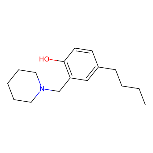 4-Butyl-2-(piperidin-1-ylmethyl)phenol structure