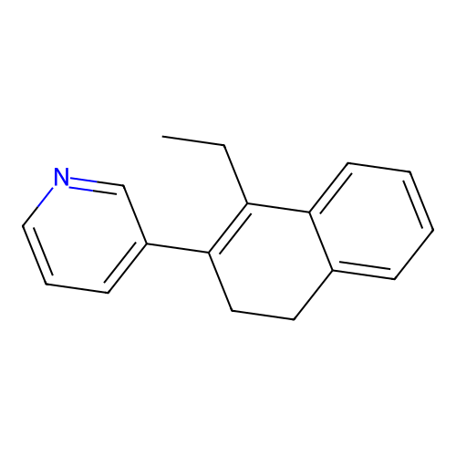 3-(1-Ethyl-3,4-dihydronaphthalen-2-yl)-pyridine structure