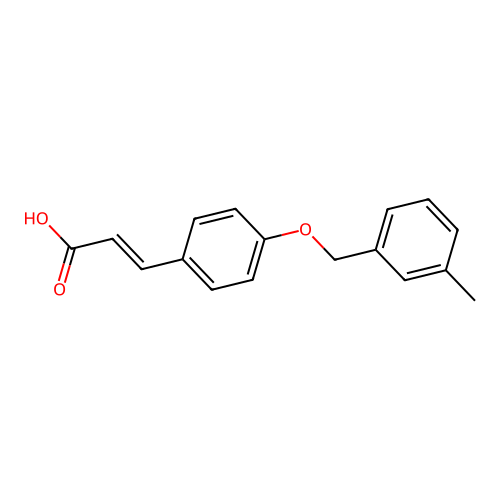 3-[4-[(3-methylphenyl)methoxy]phenyl]prop-2-enoic Acid structure