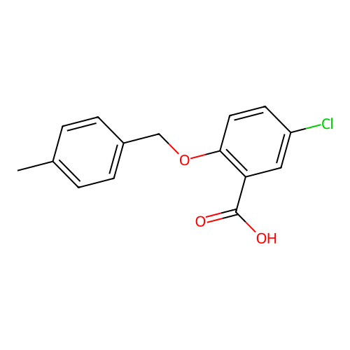 5-Chloro-2-[(4-methylbenzyl)oxy]benzoic acid structure