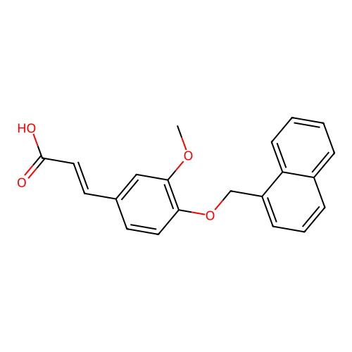 3-[3-Methoxy-4-(naphthalen-1-ylmethoxy)phenyl]prop-2-enoic acid structure