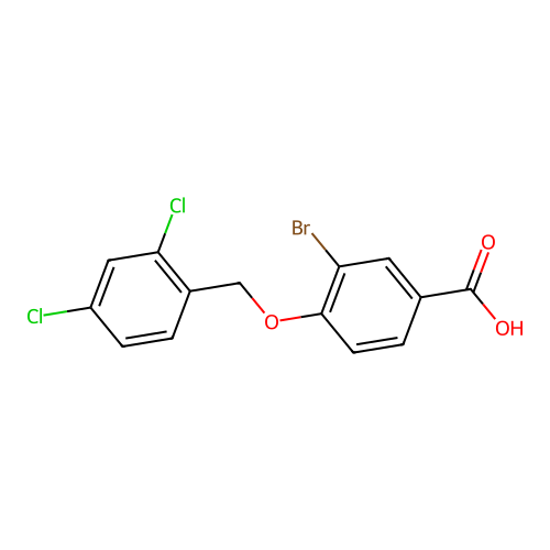 3-bromo-4-[(2,4-dichlorophenyl)methoxy]benzoic Acid structure