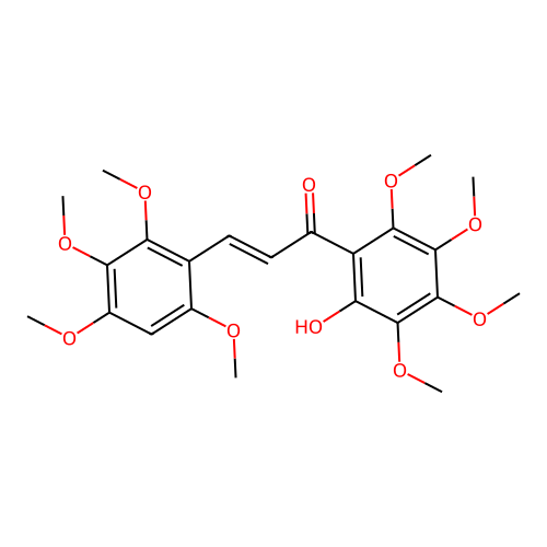 (E)-1-(2-hydroxy-3,4,5,6-tetramethoxyphenyl)-3-(2,3,4,6-tetr structure
