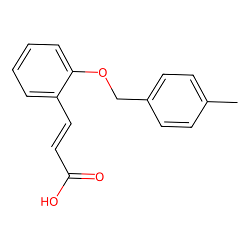 3-[2-[(4-Methylphenyl)methoxy]phenyl]prop-2-enoic acid structure