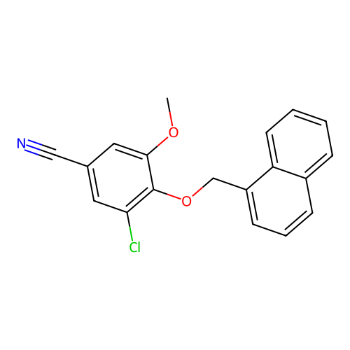 3-Chloro-5-methoxy-4-(naphthalen-1-ylmethoxy)benzonitrile structure