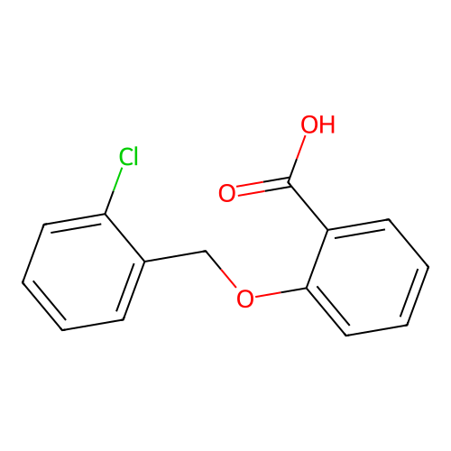 2-[(2-Chlorophenyl)methoxy]benzoic acid structure
