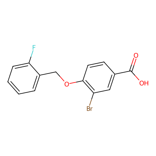 3-Bromo-4-((2-fluorobenzyl)oxy)benzoic acid structure