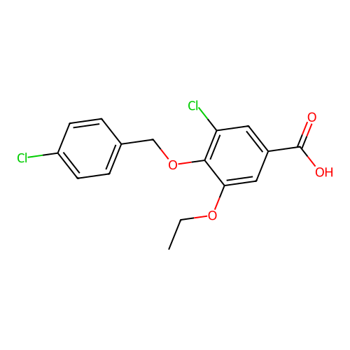3-Chloro-4-[(4-chlorobenzyl)oxy]-5-ethoxybenzoic acid structure