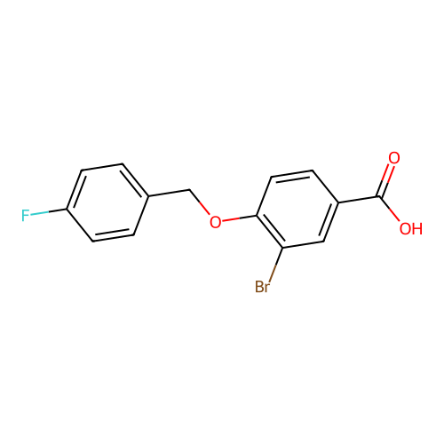 3-bromo-4-[(4-fluorophenyl)methoxy]benzoic Acid structure