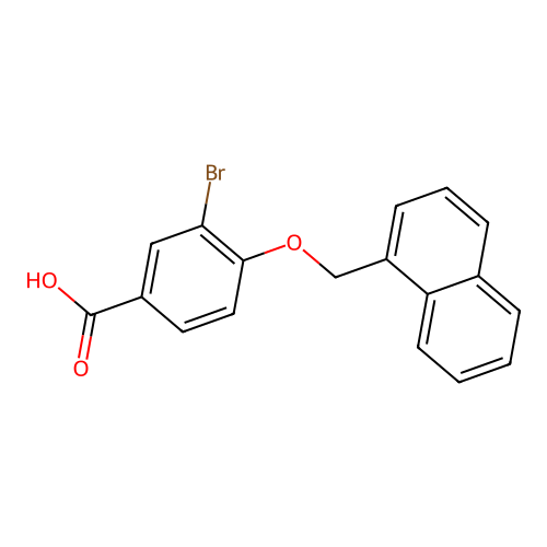 3-bromo-4-(naphthalen-1-ylmethoxy)benzoic Acid structure