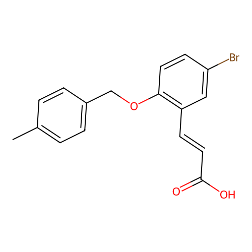 3-[5-Bromo-2-[(4-methylphenyl)methoxy]phenyl]prop-2-enoic acid structure