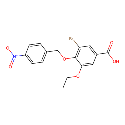 3-bromo-5-ethoxy-4-[(4-nitrophenyl)methoxy]benzoic Acid structure