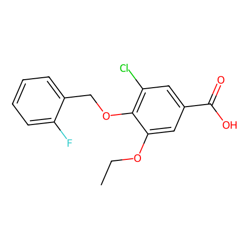 3-Chloro-5-ethoxy-4-[(2-fluorobenzyl)oxy]benzoic acid structure