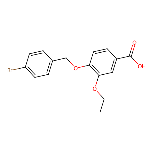4-[(4-Bromophenyl)methoxy]-3-ethoxybenzoic acid structure
