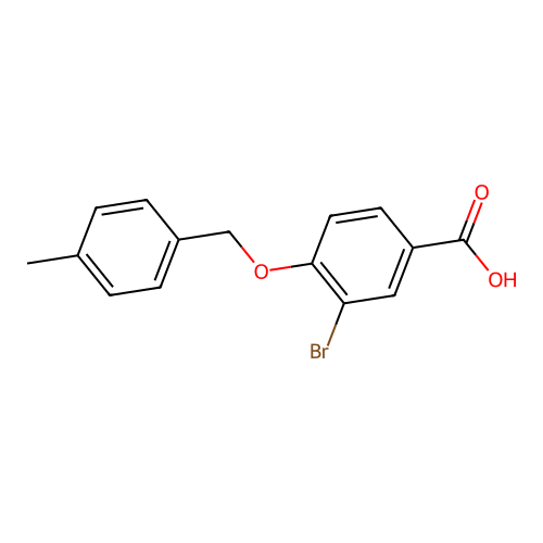 3-bromo-4-[(4-methylphenyl)methoxy]benzoic Acid structure