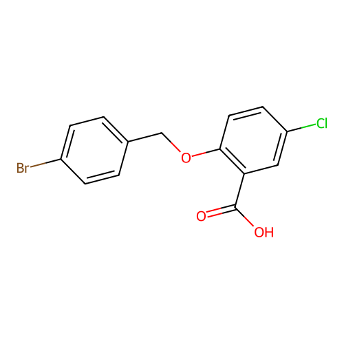 2-[(4-Bromobenzyl)oxy]-5-chlorobenzoic acid structure