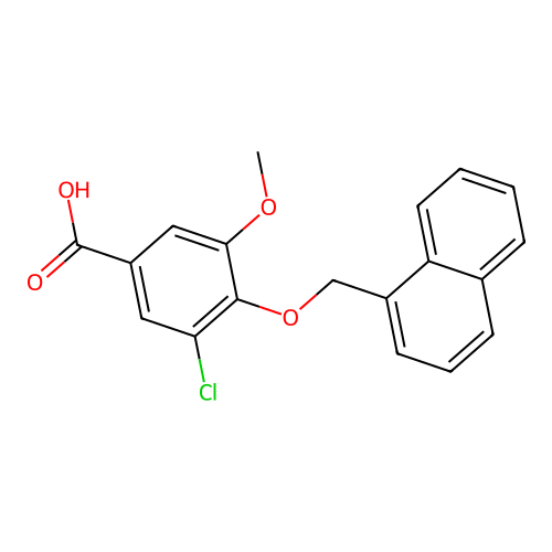3-chloro-5-methoxy-4-(naphthalen-1-ylmethoxy)benzoic Acid structure
