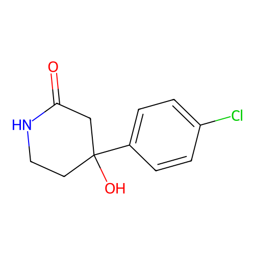 4-(4-Chlorophenyl)-4-hydroxypiperidin-2-one structure