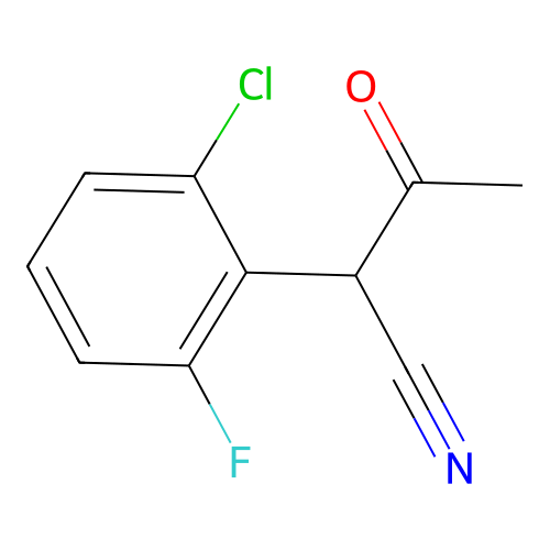 2-(2-Chloro-6-fluorophenyl)-3-oxobutanenitrile structure