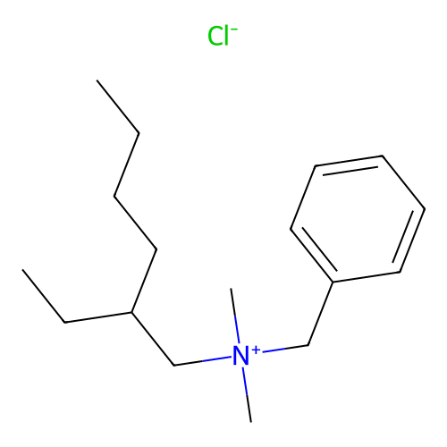Benzyl(2-ethylhexyl)dimethylammonium chloride structure