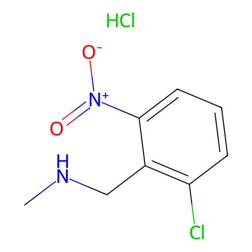 2-Chloro-N-methyl-6-nitrobenzylamine monohydrochloride structure