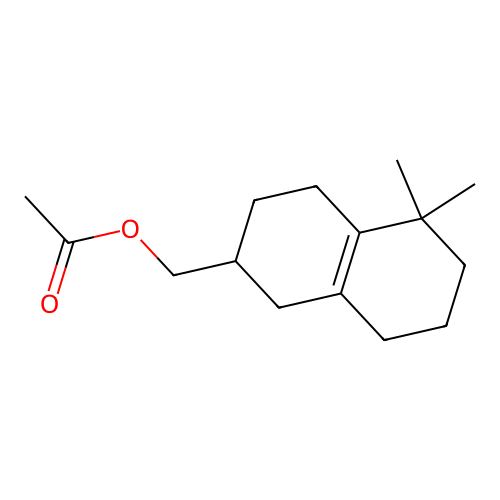Octahydro-5,5-dimethylnaphthalene-2-methyl acetate structure