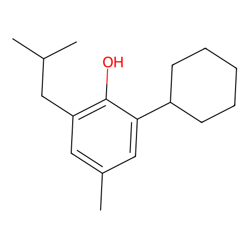 2-Cyclohexyl-6-isobutyl-p-cresol structure